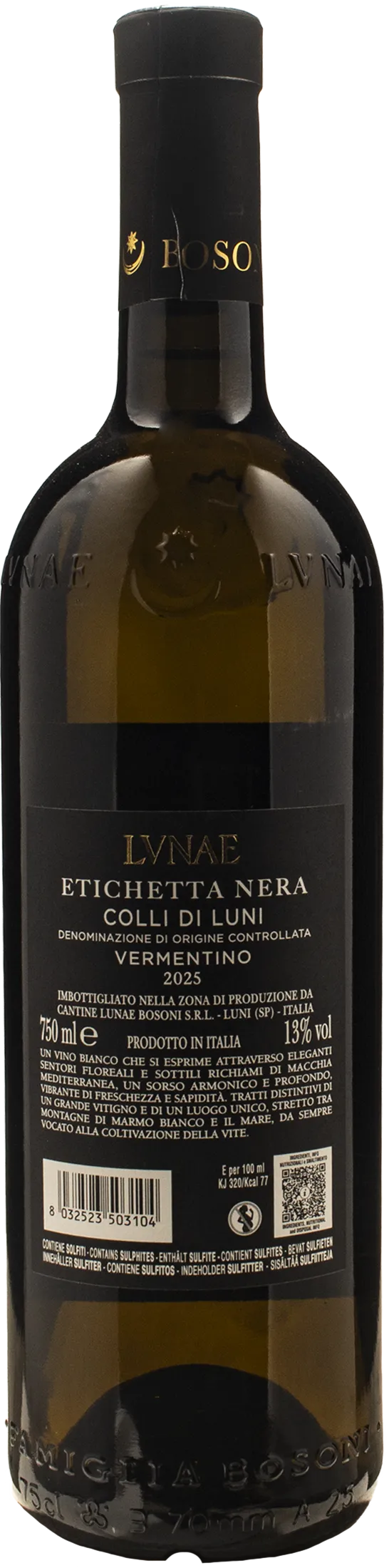 Lunae Bosoni Colli di Luni Vermentino Etichetta Nera Lvnae 2025