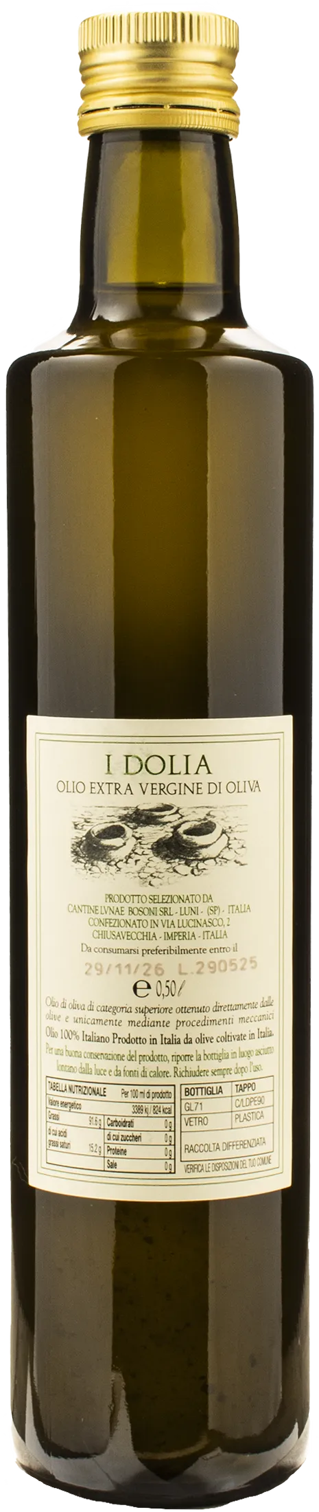Lunae Bosoni Olio Extra Vergine di Oliva I Dolia 0.5L 2024