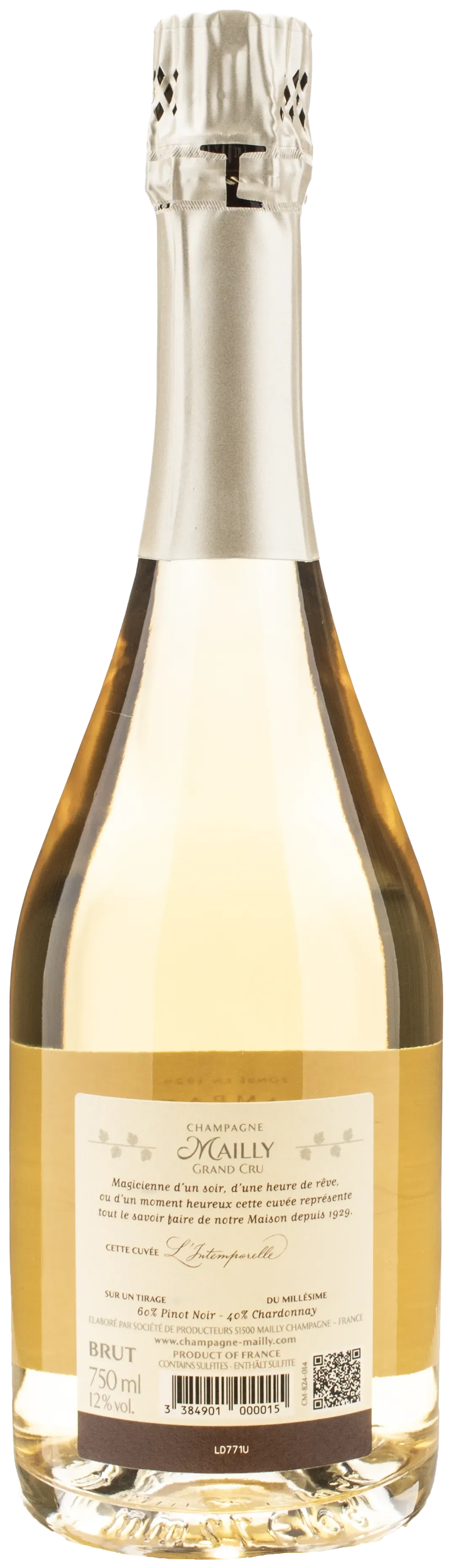 Mailly Champagne Grand Cru L'Intemporelle Brut Millesime 2017