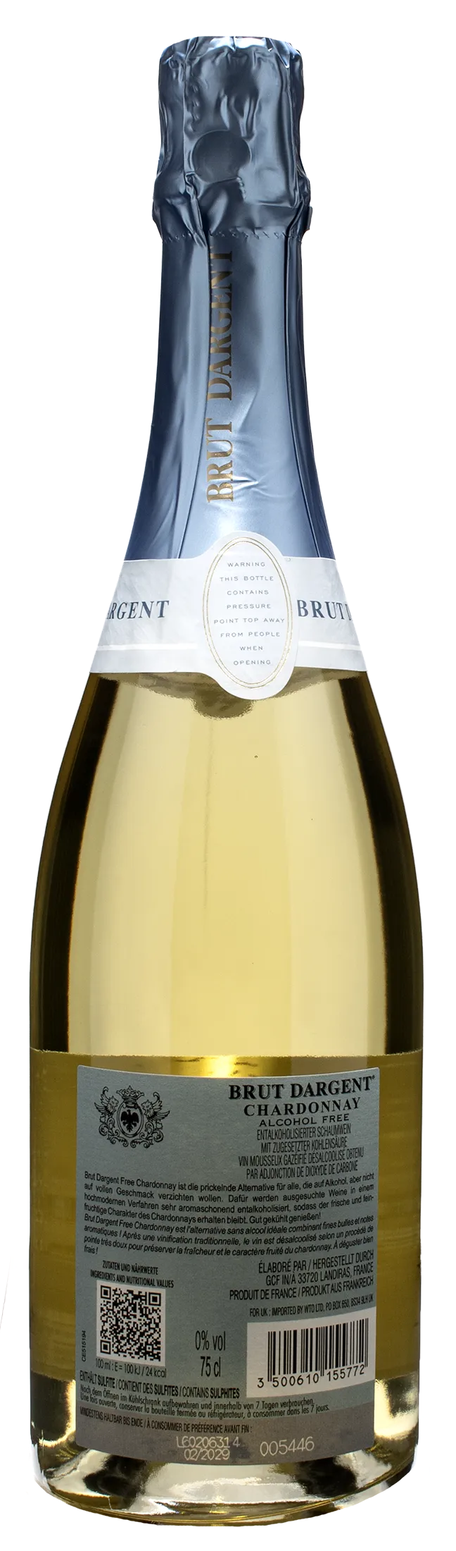 Maison du Vigneron Brut Dargent Chardonnay Zero Alcol
