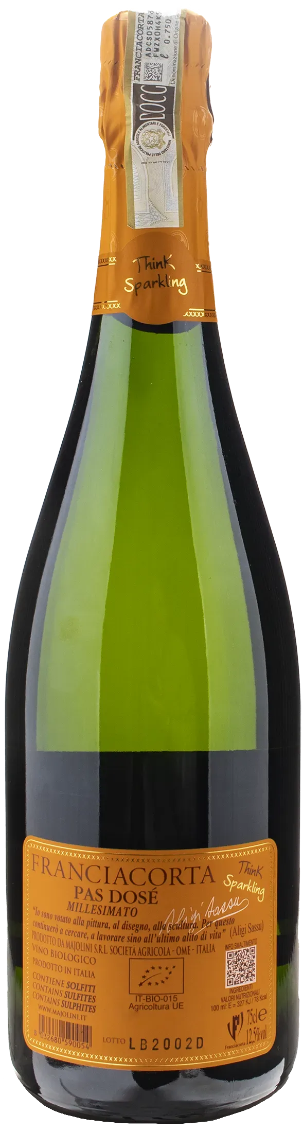 Majolini Franciacorta Pas Dosé "Aligi Sassu" Millesimato 2020