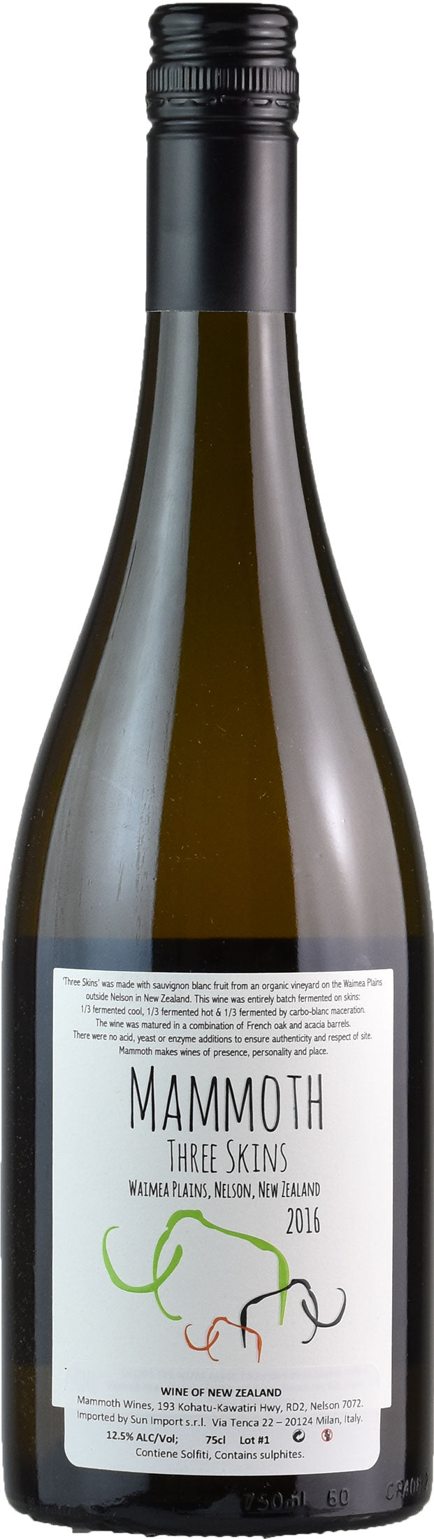 Mammoth Wines Three Skins Sauvignon Blanc 2016