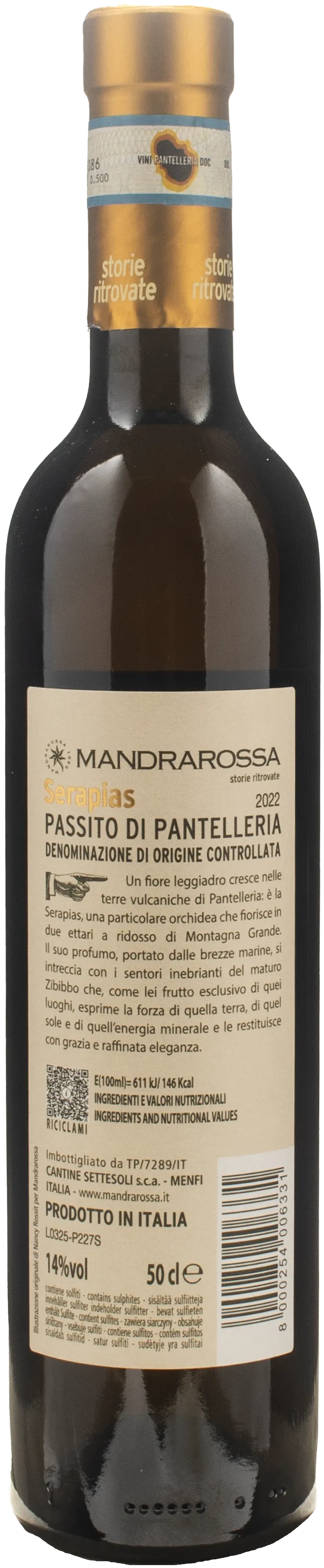 Mandrarossa Passito di Pantelleria Serapias 0.5L 2022
