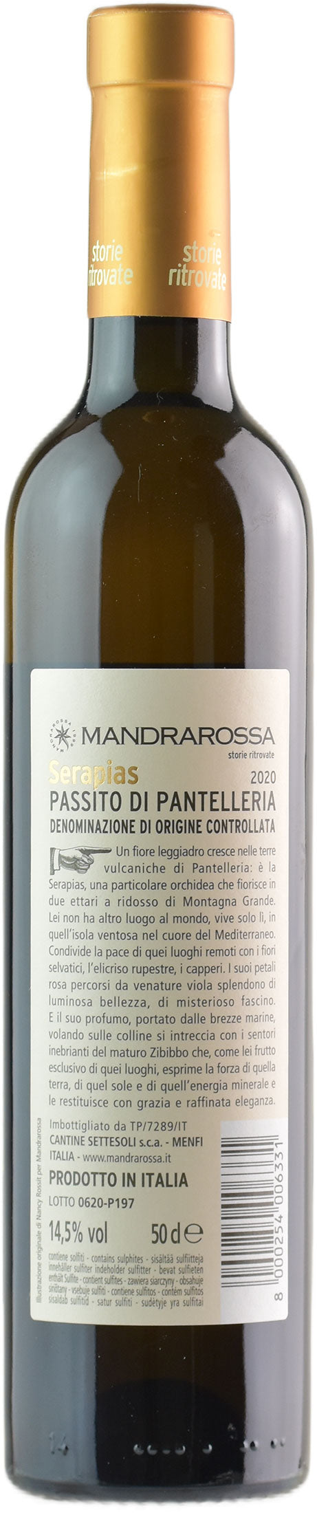 Mandrarossa Passito di Pantelleria Serapias 0.5L 2020