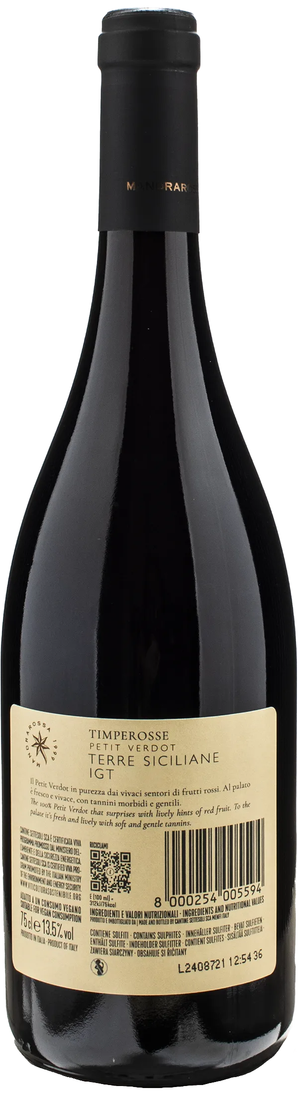 Mandrarossa Petite Verdot Timperosse 2023