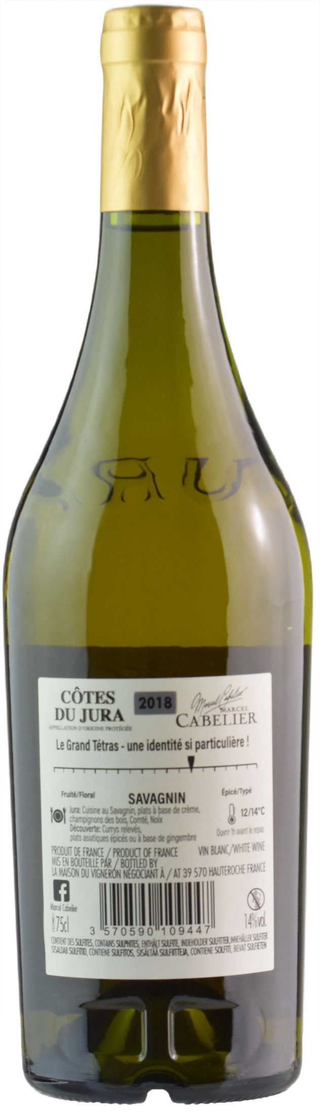 Marcel Cabelier Cote du Jura Savagnin 2018