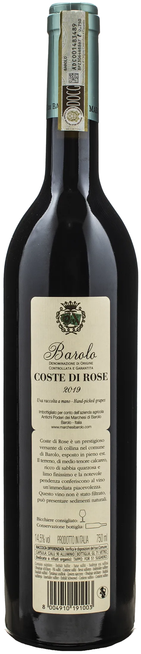 Marchesi di Barolo Barolo Coste di Rose 2019
