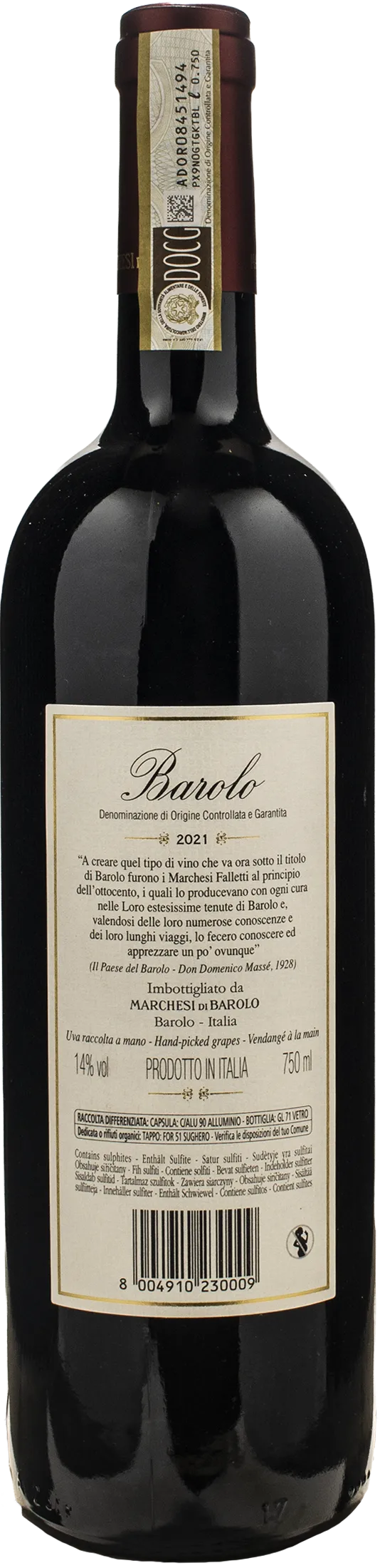 Marchesi di Barolo Barolo della Tradizione 2021