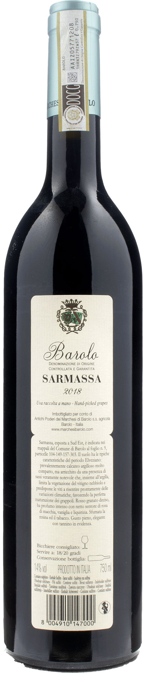 Marchesi di Barolo Barolo Sarmassa 2018