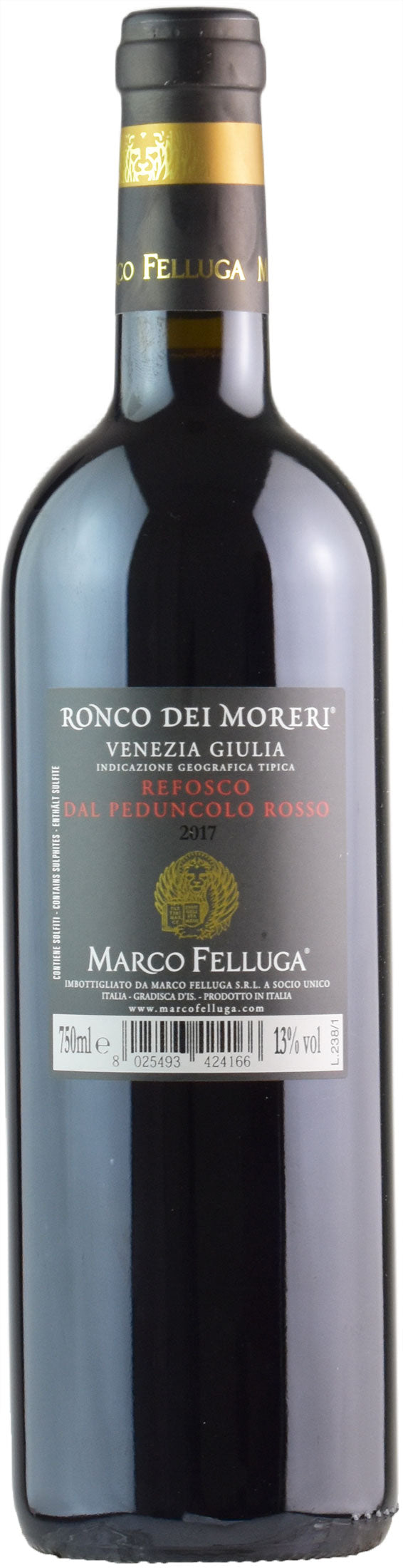Marco Felluga Refosco dal Peduncolo Rosso Ronco dei Moreri 2017