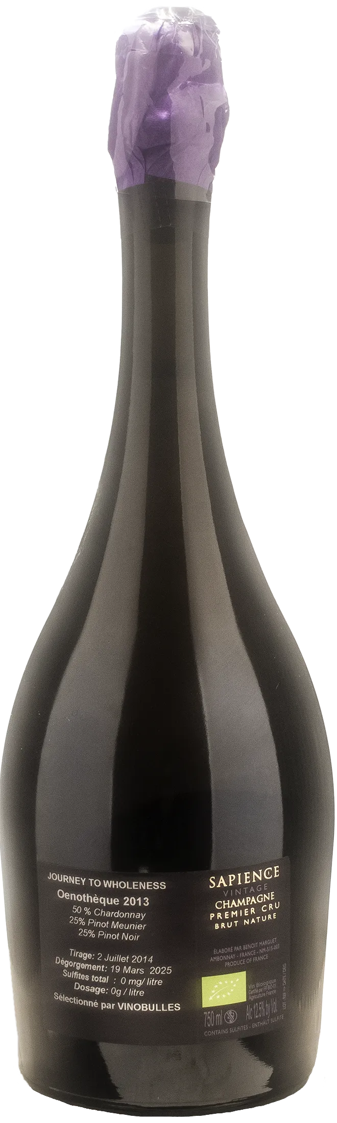 Marguet Champagne 1er Cru Brut Nature Oenotheque Sapience Vintage 2013