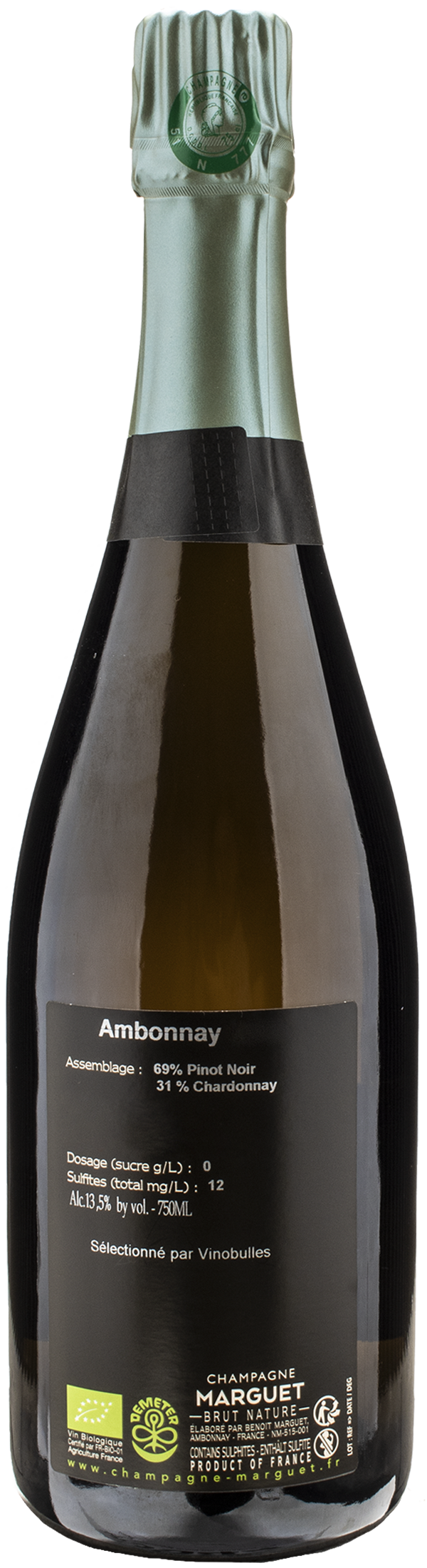 Marguet Champagne Grand Cru Ambonnay Brut Nature 2019