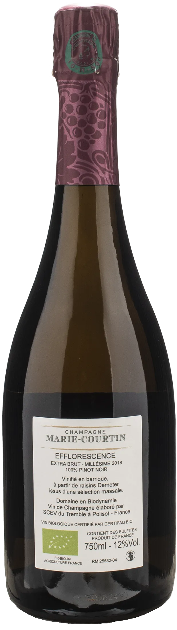 Marie Courtin Champagne Efflorescence Extra Brut 2018