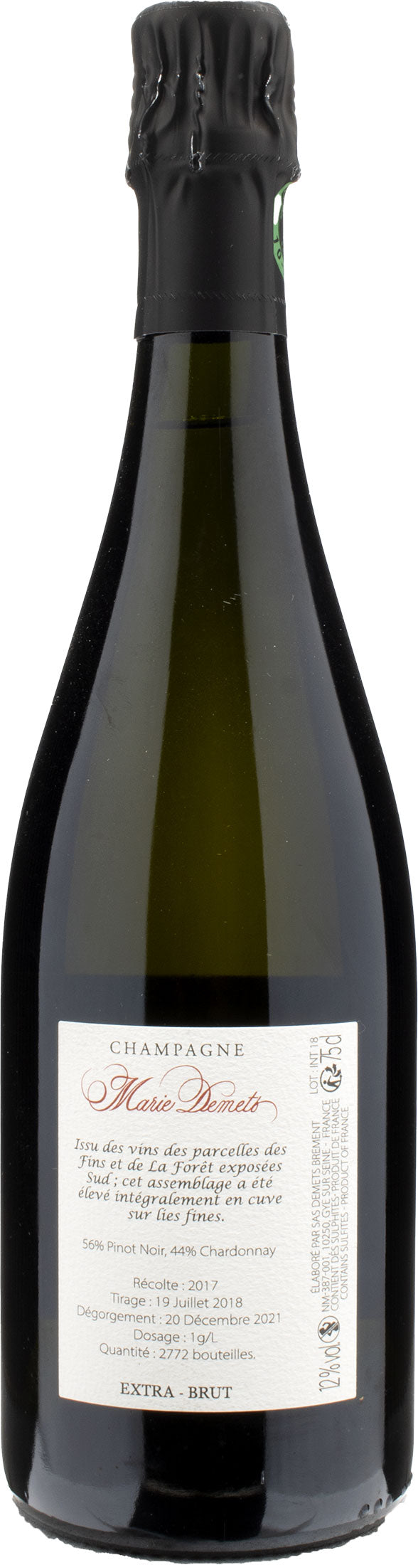 Marie Demets Champagne Intransigeance Extra Brut 2017