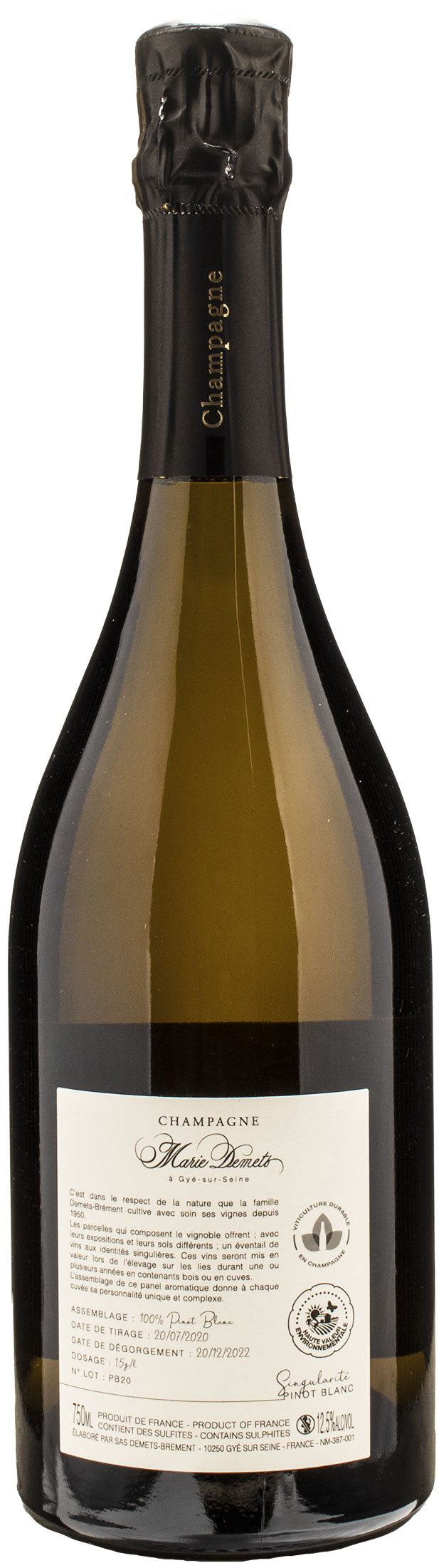 Marie Demets Champagne Singularite Extra Brut