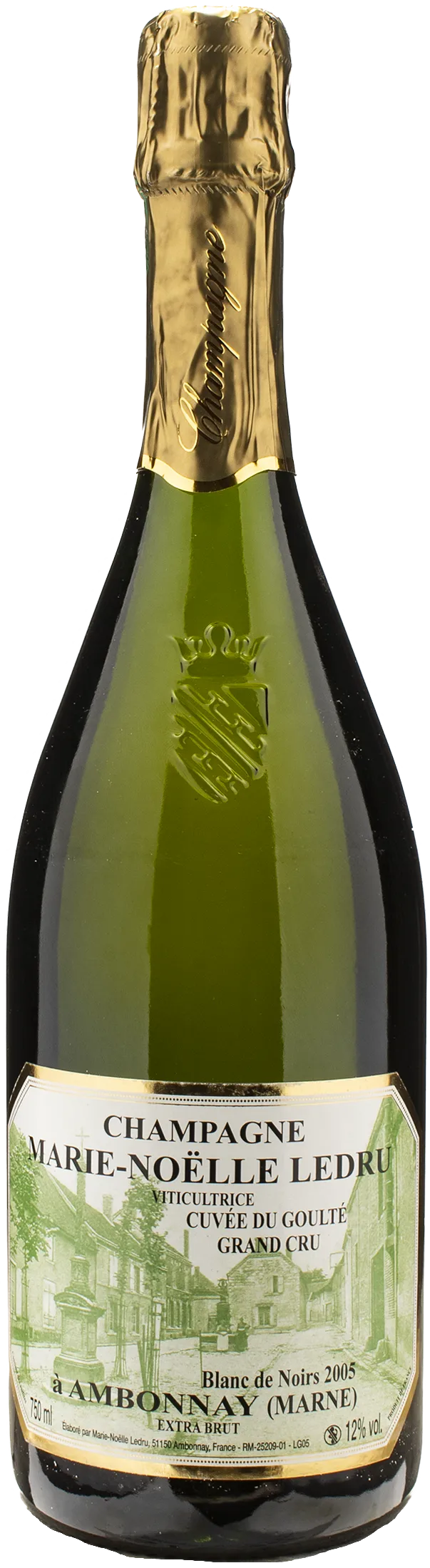 Marie Noelle Ledru Champagne Blanc de Noirs Extra Brut Cuvee Du Goulte 2005