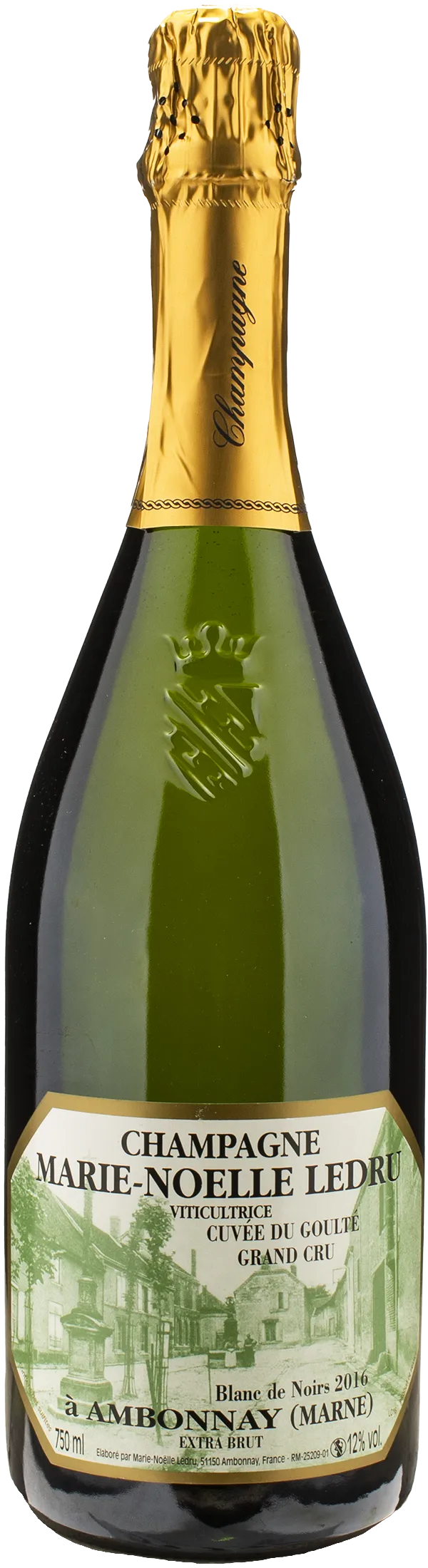 Marie Noelle Ledru Champagne Grand Cru Blanc de Noirs Cuvee Du Goulte Extra Brut 2016