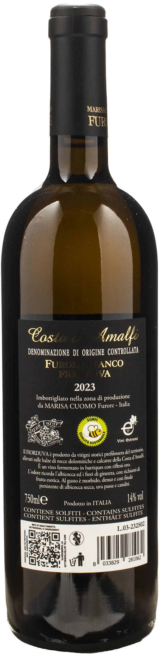 Marisa Cuomo Costa d'Amalfi Furore Bianco Fiorduva 2023