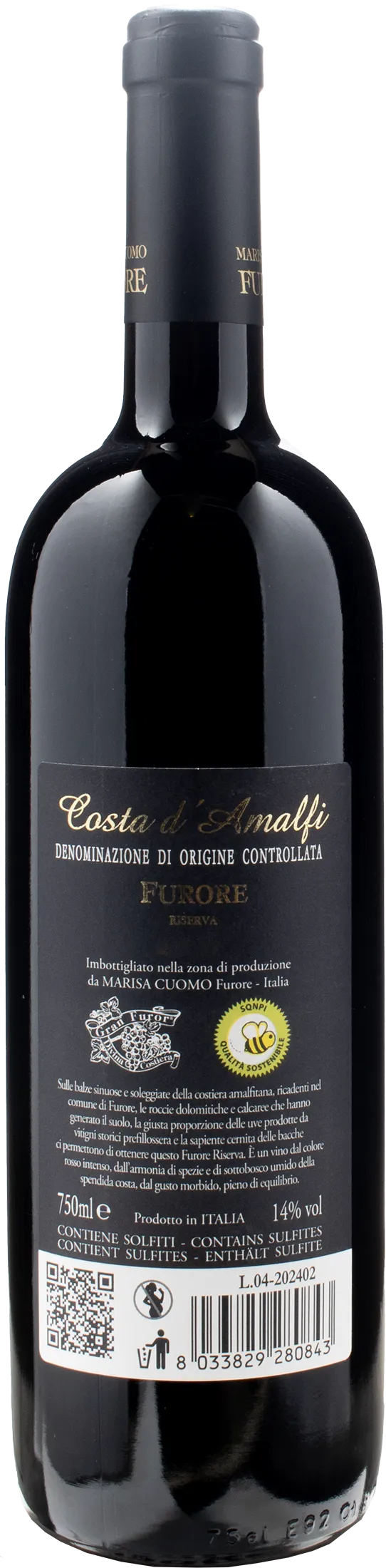 Marisa Cuomo Costa d'Amalfi Furore Rosso Riserva 2020