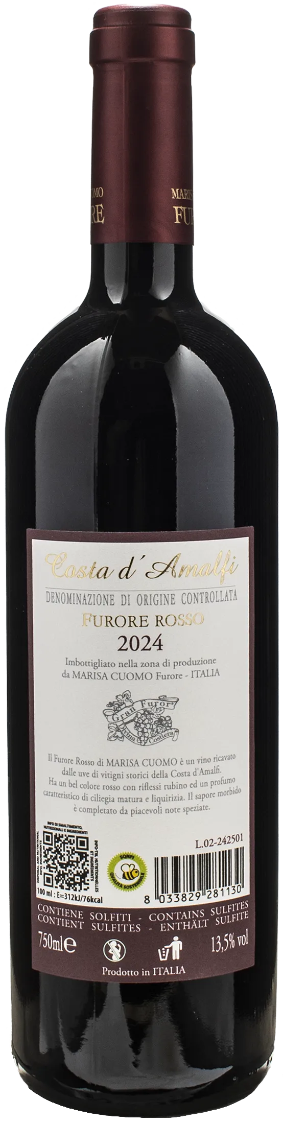 Marisa Cuomo Furore Rosso Costa D'Amalfi 2024