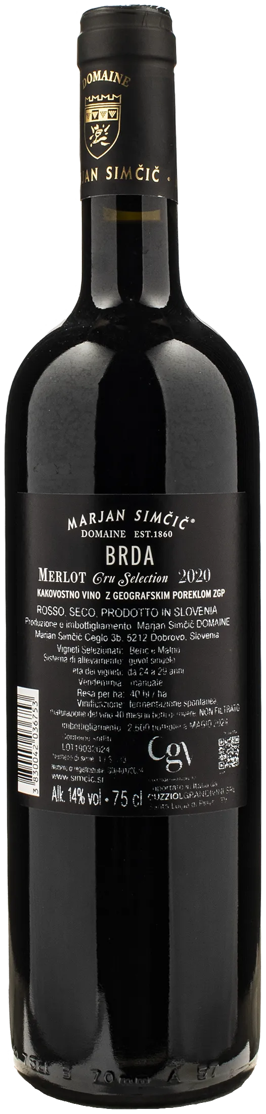 Marjan Simcic Merlot Cru Selection BRDA 2020