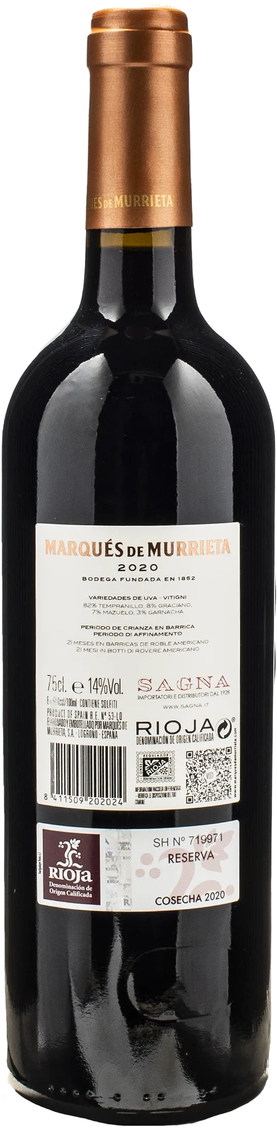 Marques de Murrieta Tinto Reserva 2020
