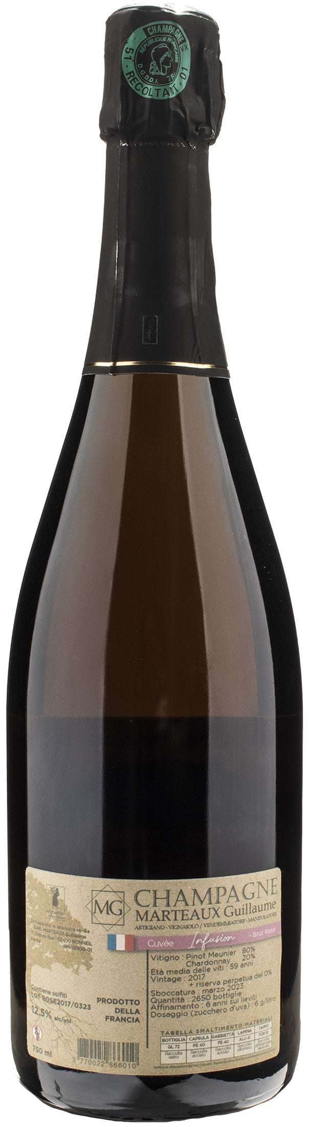 Marteaux Guillaume Champagne Infusion Extra Brut Rosè