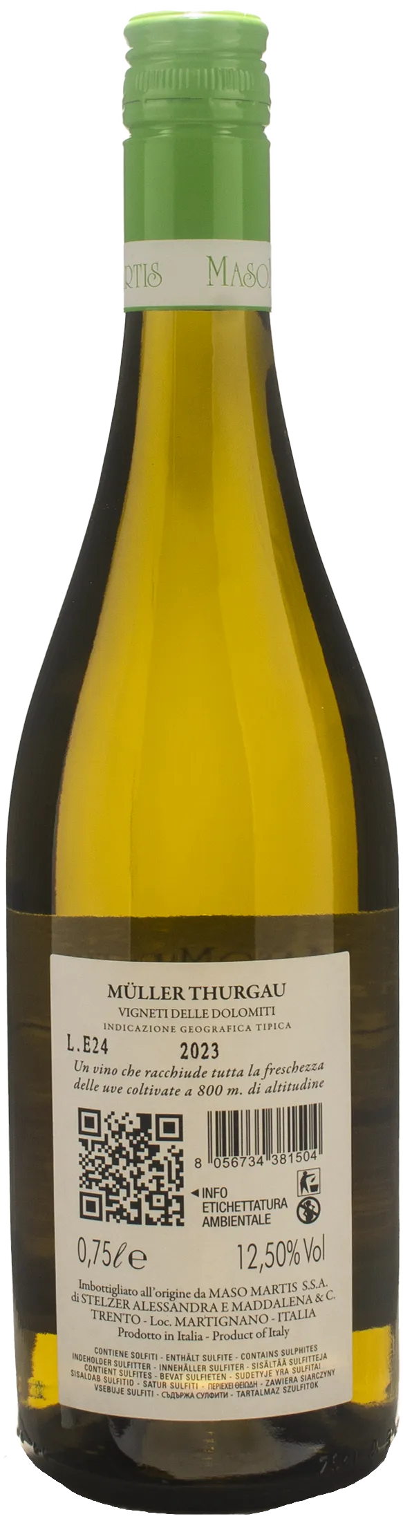 Maso Martis Alma 800 Muller Thurgau 2023