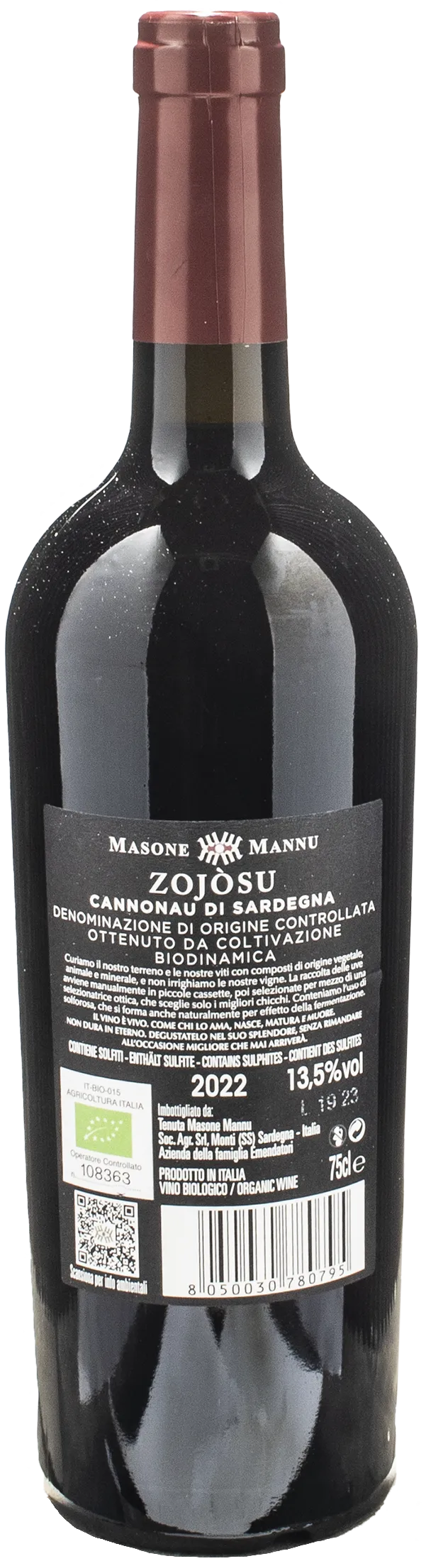 Masone Mannu Cannonau Zojosu 2022