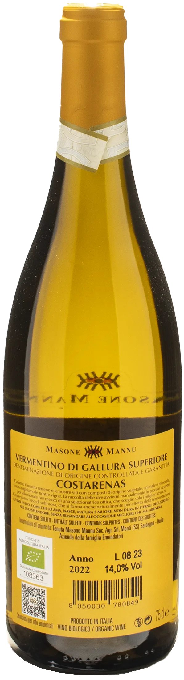 Masone Mannu Vermentino Costarenas 2022