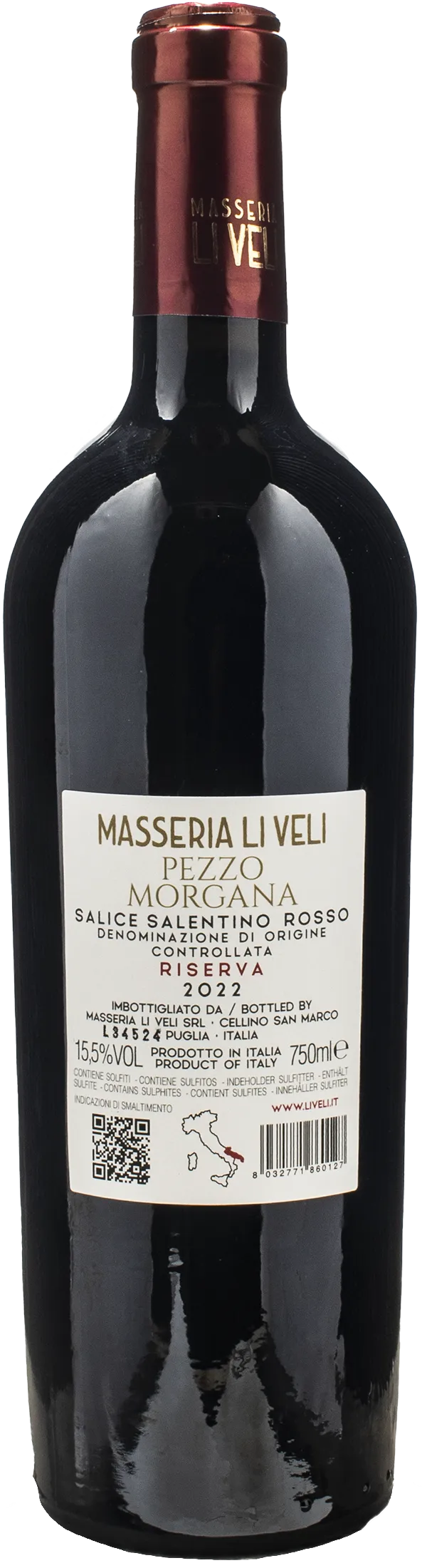 Masseria Li Veli Salice Salentino Riserva Pezzo Morgana 2022