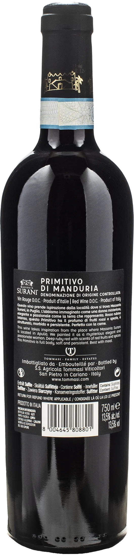 Masseria Surani Primitivo di Manduria Sorani 2021