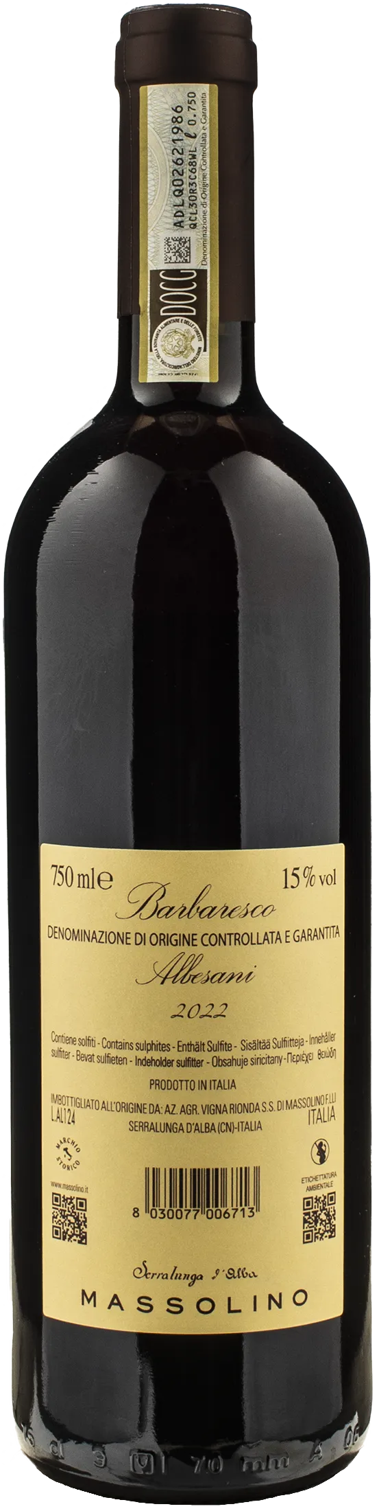 Massolino Barbaresco Albesani 2022
