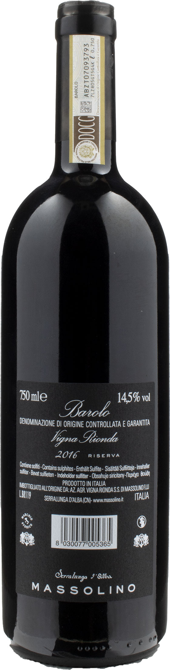 Massolino Barolo Serralunga d'Alba Vigna Rionda Riserva 2016