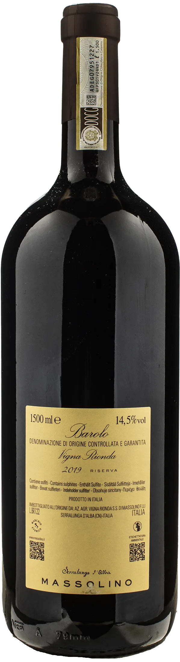 Massolino Barolo Serralunga d'Alba Vigna Rionda Riserva Magnum 2019