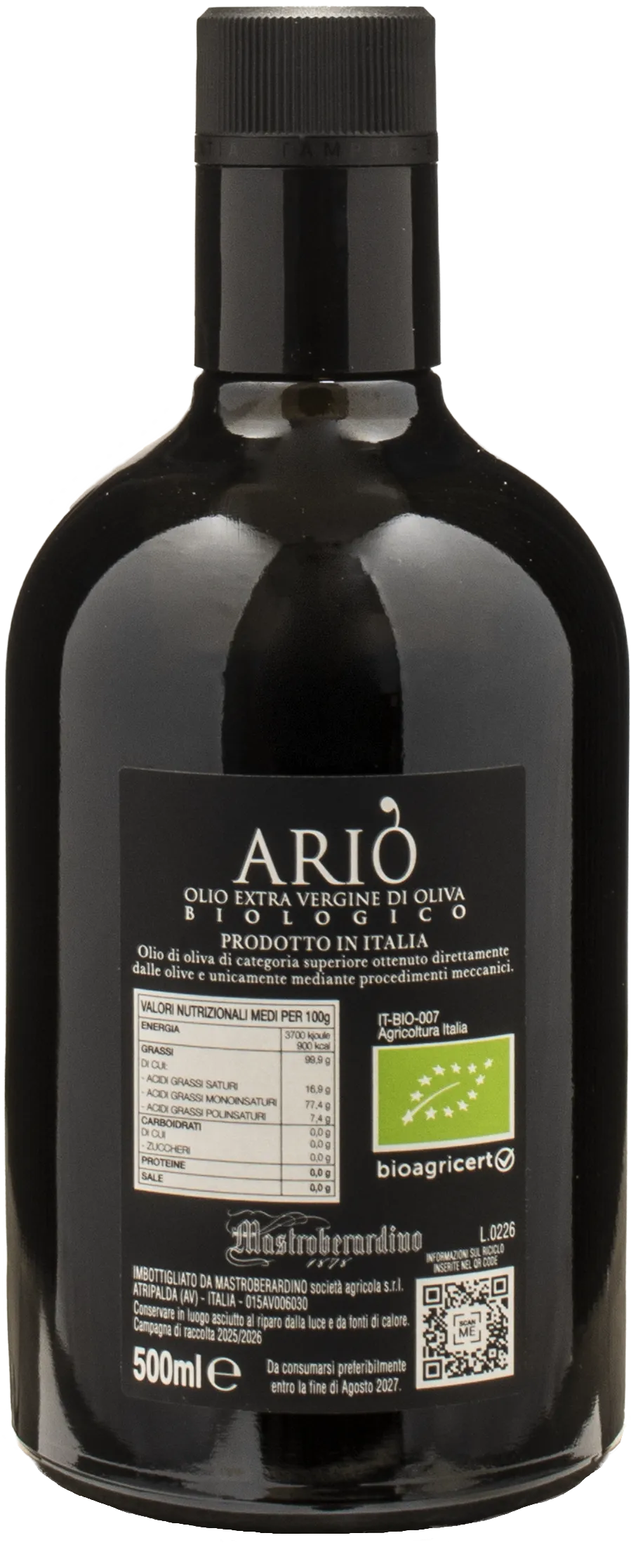 Mastroberardino Ario Huile d'olive extra vierge 0.5L 2025