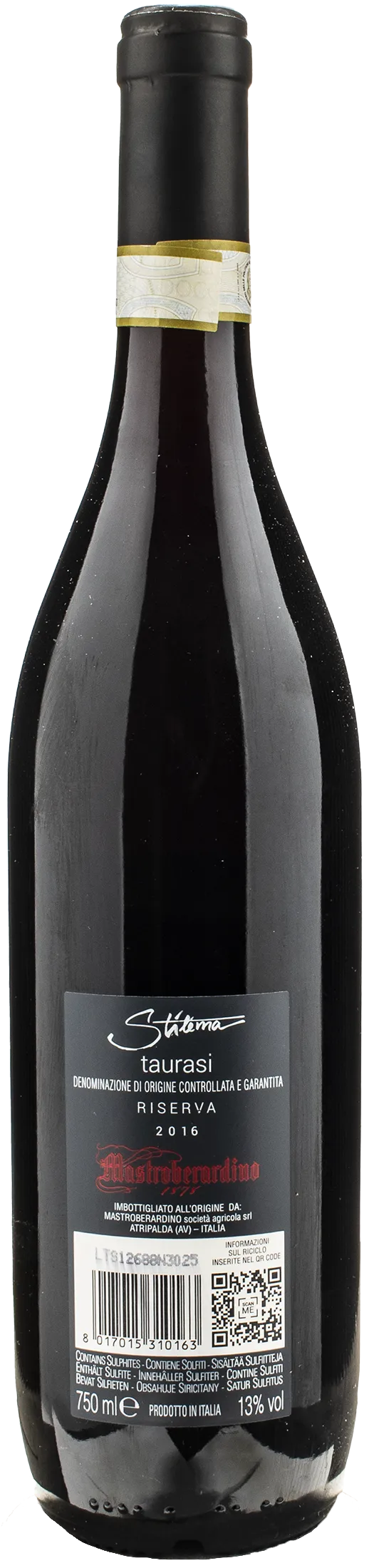 Mastroberardino Taurasi Stilema Riserva 2016