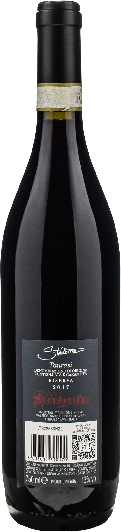 Mastroberardino Taurasi Stilema Riserva 2017