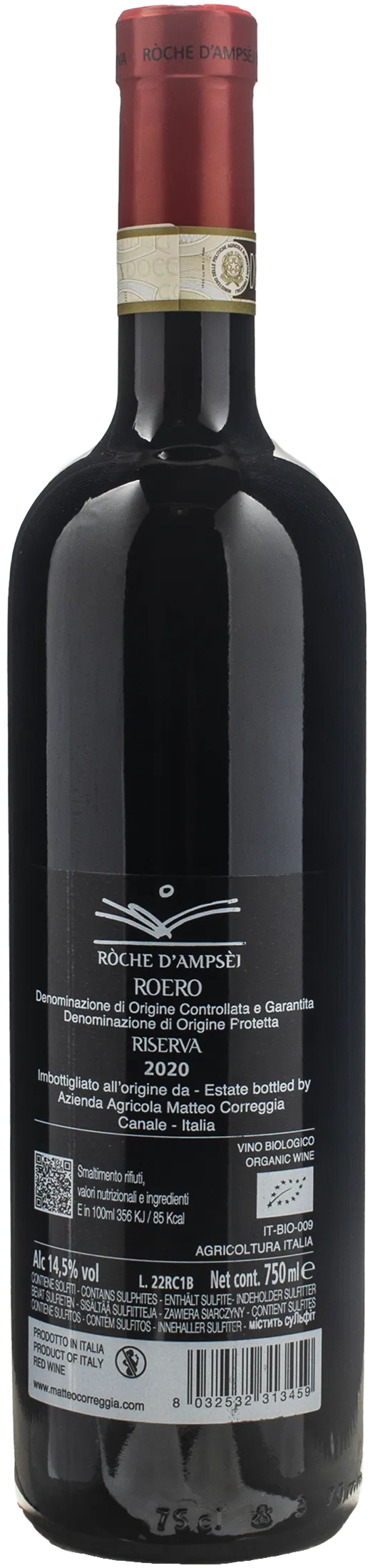 Matteo Correggia Roero Roche d'Ampsej Riserva 2020