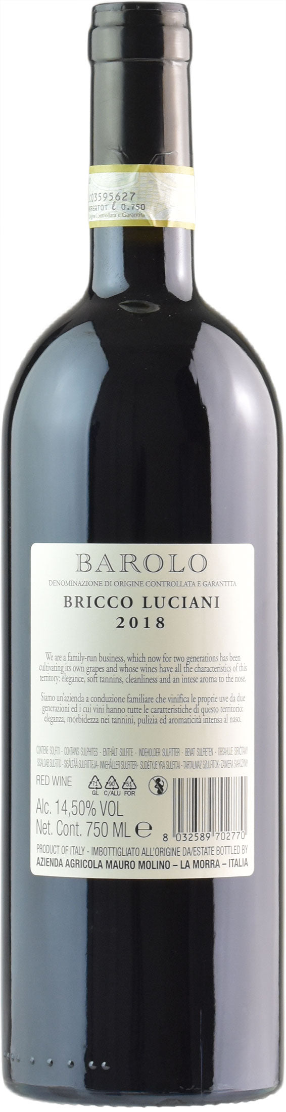 Mauro Molino Barolo Bricco Luciani 2018