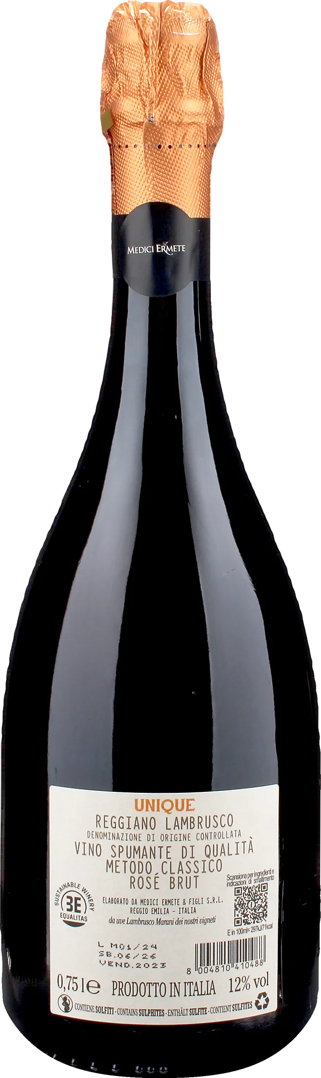 Medici Ermete Unique Metodo Classico Rosè Brut 2023