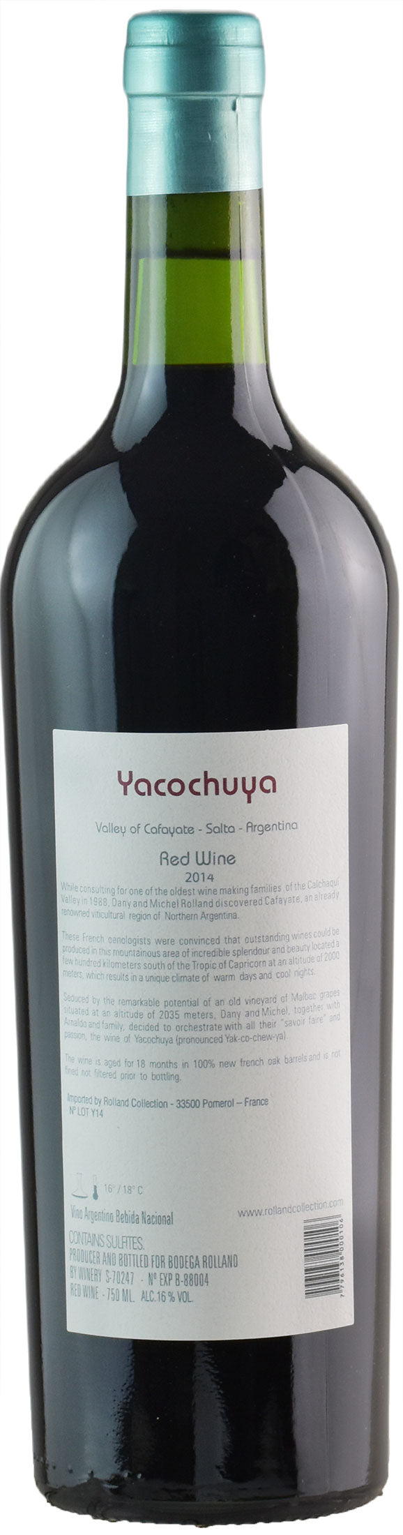 Michel Rolland Collection Yacochuya Malbec 2014