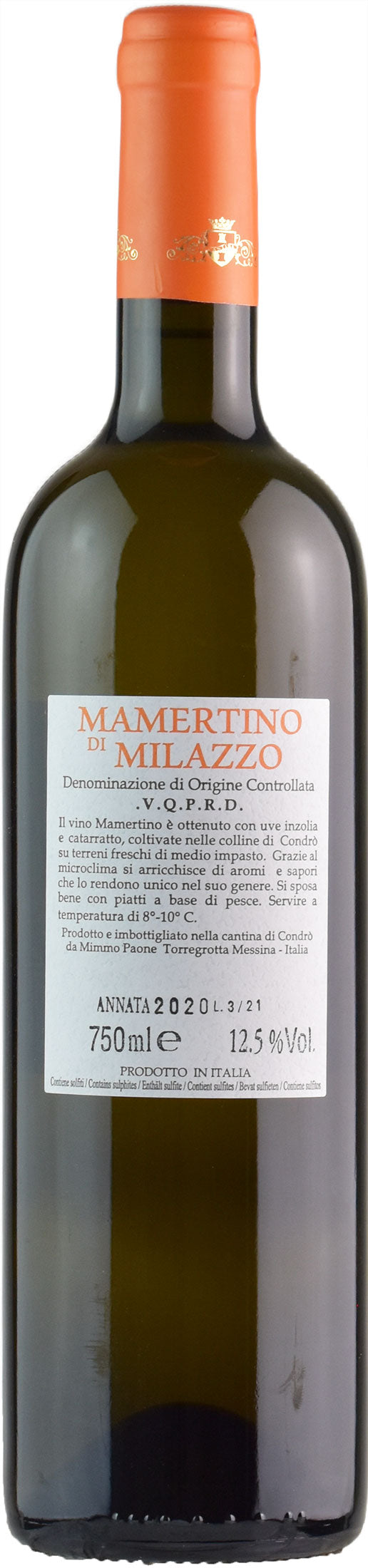 Mimmo Paone Mamertino Bianco 2020