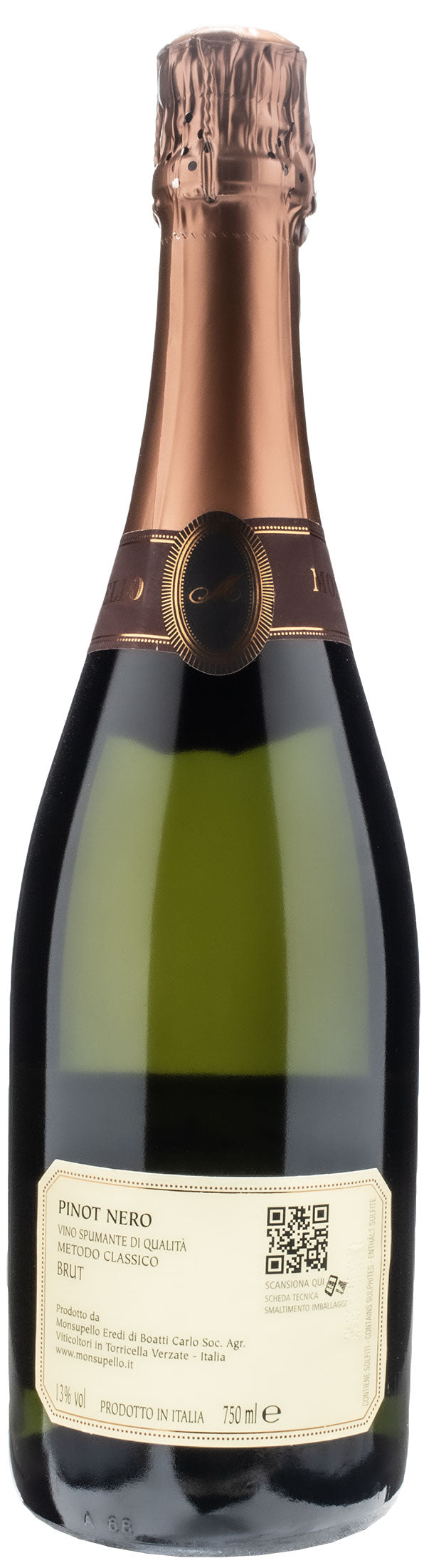 Monsupello Brut Millesimato Metodo Classico 2017