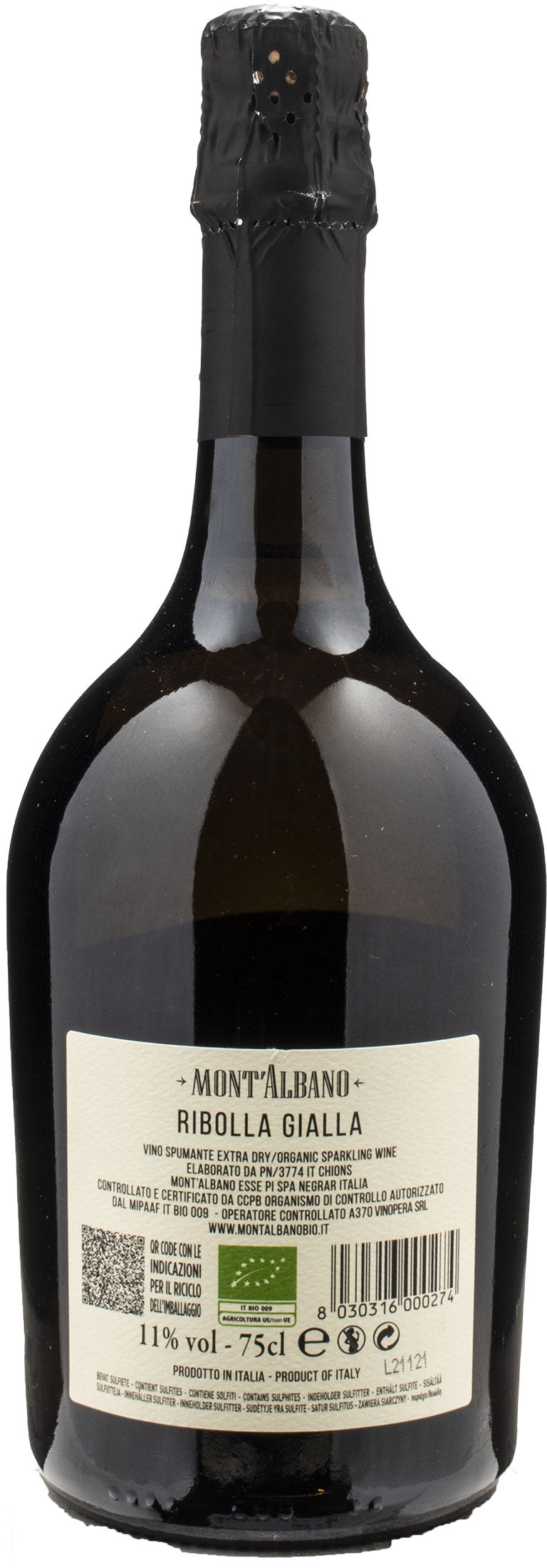 Mont'Albano Ribolla Gialla Spumante Extra Dry