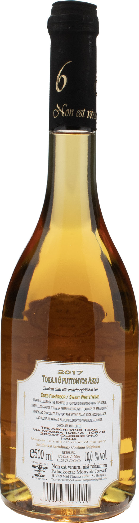 Monyok Tokaji 6 Puttonyos Aszu 0.5L 2017