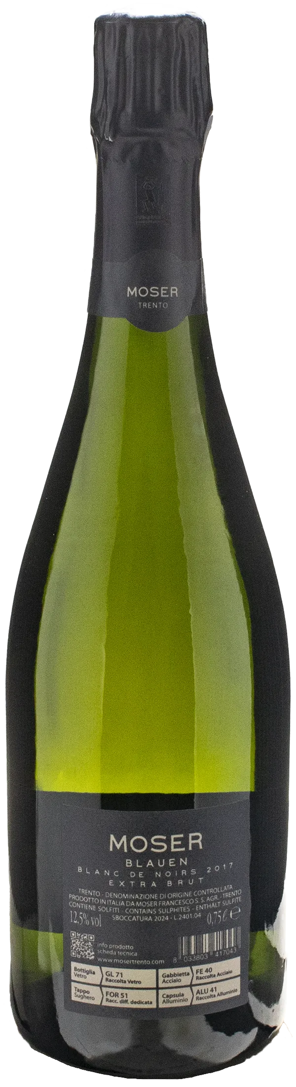 Moser Trento Blanc de Noirs Blauen Extra Brut 2017