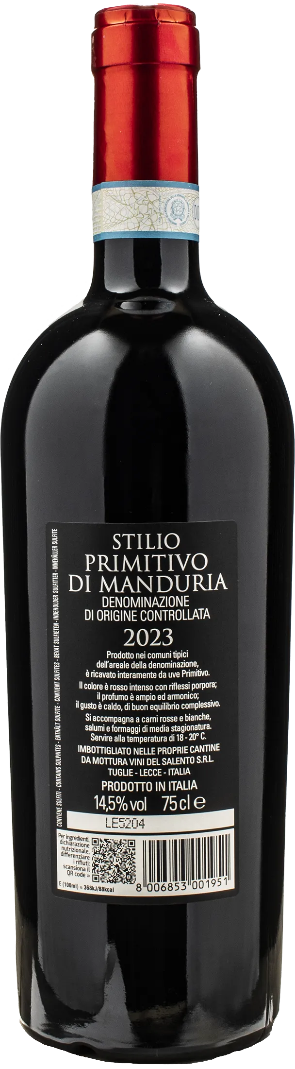 Mottura Primitivo di Manduria Stilio Limited Edition 2023