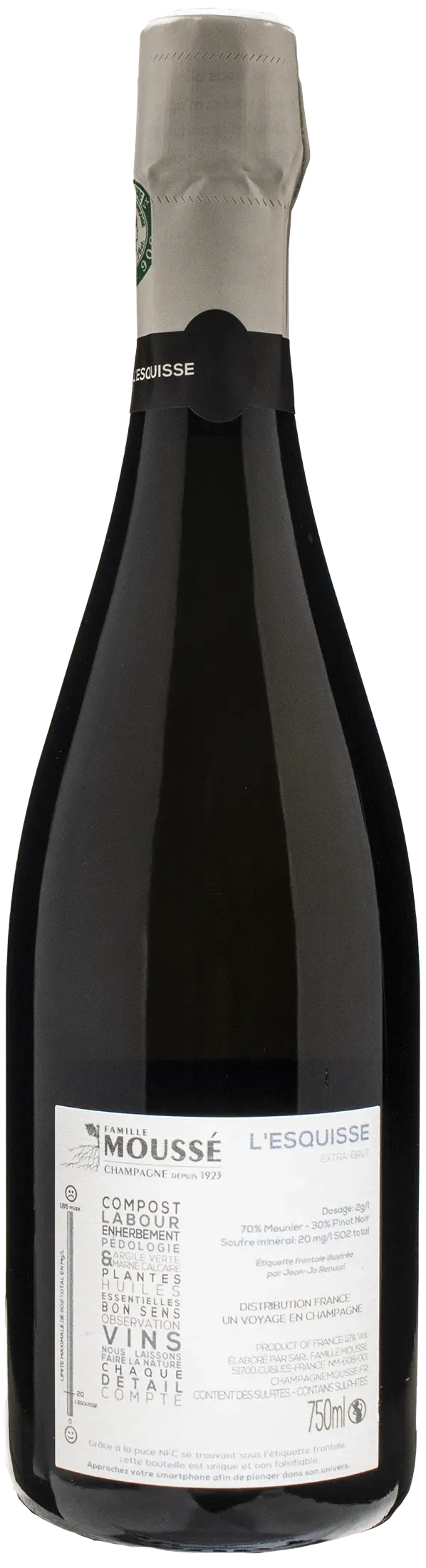 Mousse Fils Champagne l'Esquisse Extra Brut