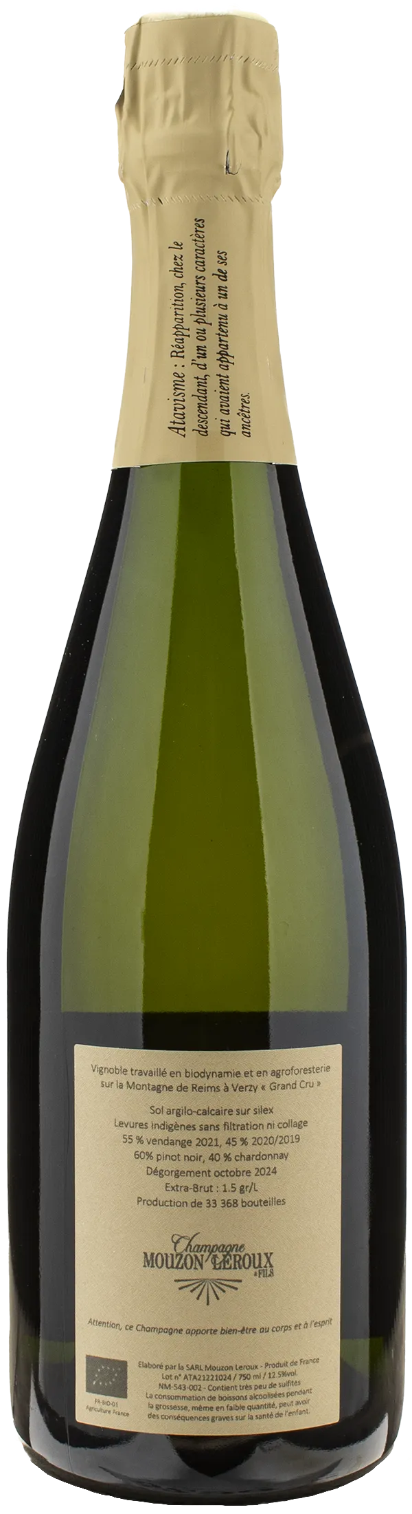 Mouzon Leroux Champagne L'Atavique Grand Cru Tradition Extra Brut